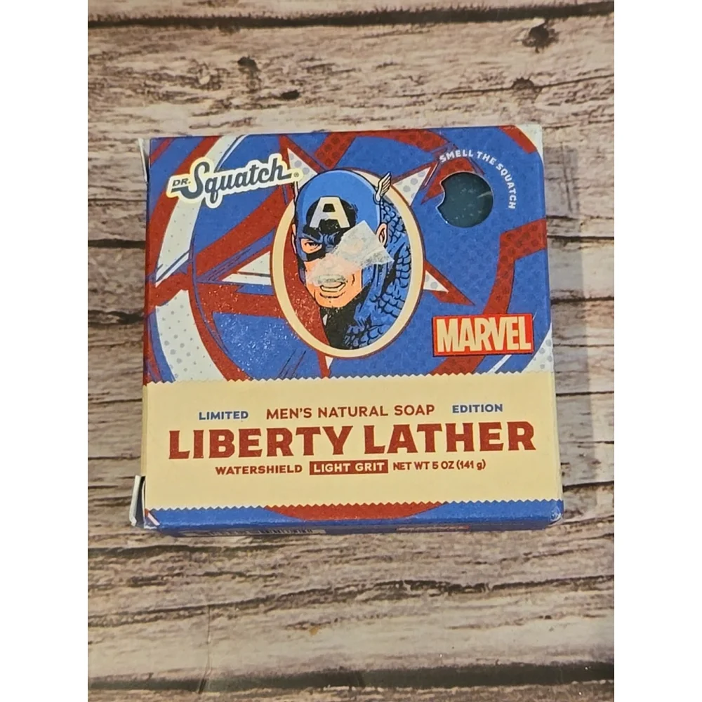 Dr. Squatch Liberty Lather Men’s Ntrl Soap Marvel Lmtd. Ed. 5oz Light Grit(178)